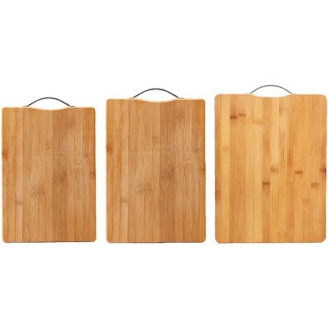 3 Pcs Bamboo Cutting Board Double Sided Double Use Different Sizes Wood Cutting Board Set for Home
