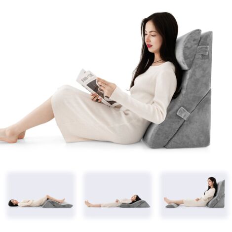 3 PCS Bed Wedge Pillow Post Surgery Set Ergonomic Incline Pillow For Sleeping