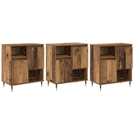 3 pcs Buffet,Bahut,Meuble de Rangements Bois ancien 180 x 35 x 70 cm Bois d'ingénierie CFW27113