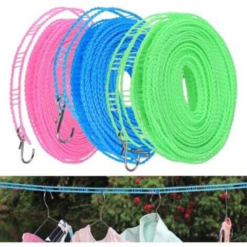 3 Pcs Corde Linge Coupe-Vent - Corde Linge Nylon - Corde Linge Portable - Corde à Linge Coupe-Vent,Conçu pour l'extérieur, l'intérieur, la Maison, Le