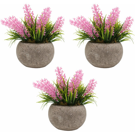3 Pcs Mini Plantes Artificielles En Pot Faux Herbe Verte Pot Simulation Verdure Décor pour Bureau À Domicile Décoration De Bureau (Type6)
