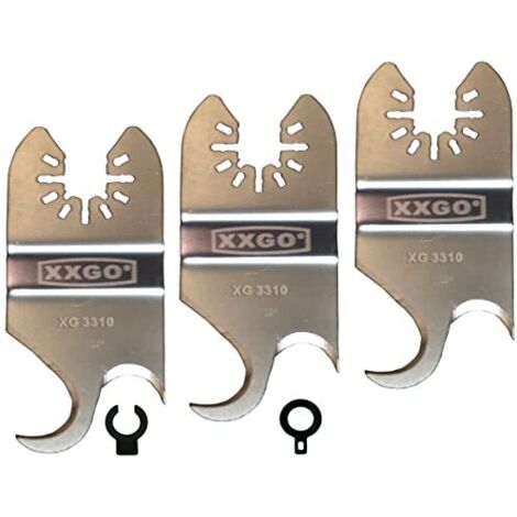 3 Pcs Multi Tool Saw Blades Oscillating Knife Blade for Cutting Roofing Asphalt Shingles PVC Floor Carpet Cardboard Fit Milwukee Rockwell Bosch Dremel Ryobi Ridgid XG3310 -
