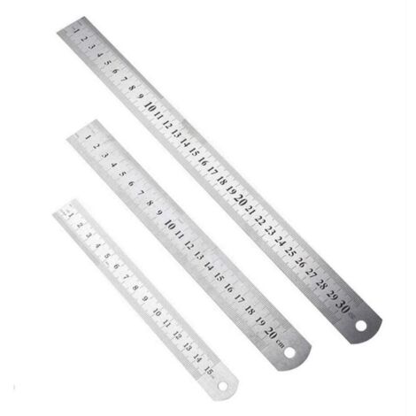 3 pcs Règle en Acier Inoxydable, Règle de Mesure en acier Inoxydable à échelle Double face, Différentes Tailles de Règle en Acier Inoxydable de Précision Robuste
