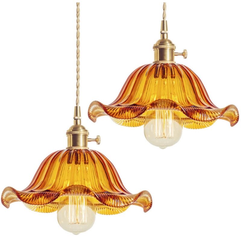 Wottes - 3 PCS Retro Industrial Pendant Light Creative Restaurant Lighting Edison Adjustable Chandelier E27 Lamp Holder - Black