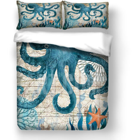 3 Pcs / Set Modern Style 100% Polyester Bedding Set Pillowcase Duvet Cover (Double)