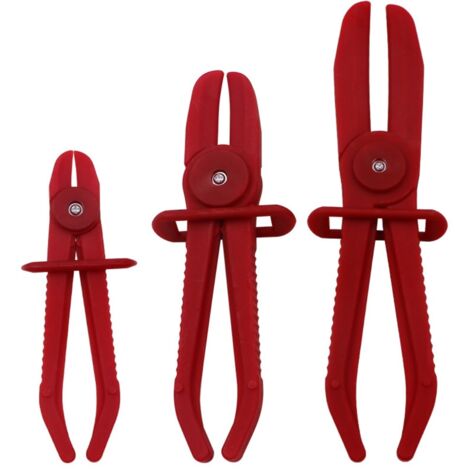 3 Pcs / Set Pinces à durite Pinces de Tuyau Ligne Pince Tuyau Pincée Pince À Sertir Pour Tuyau De Nylon Outil De Serrage Pour Tuyaux Flexibles，rouge