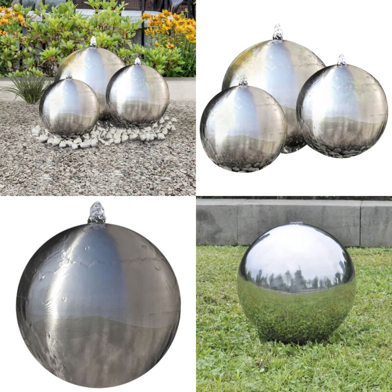 Vidaxl - 3 pcs Sphères de fontaine de jardin avec led Acier inoxydable - fontaine - fontaines - Home & Living - Argent