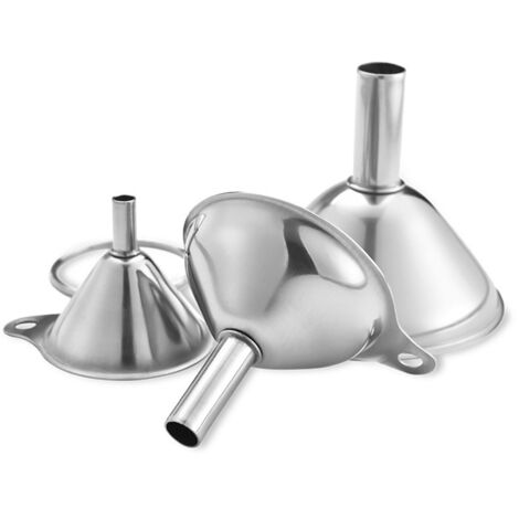 3 Pcs Stainless Steel Mini Funnels Stainless Steel Kitchen Funnel Set for Filling Small Bottles Miniature Bottles