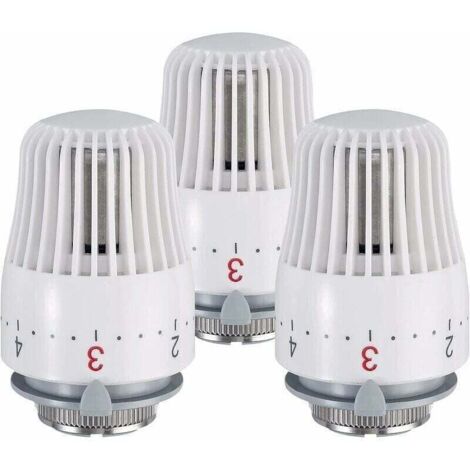 3 pcs Tête Thermostatique M30 x 1,5 Tête de Remplacement