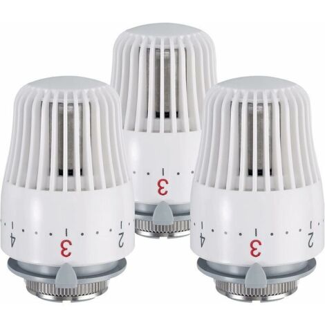 3 pcs Tête Thermostatique M30 x 1,5 Tête de Remplacement