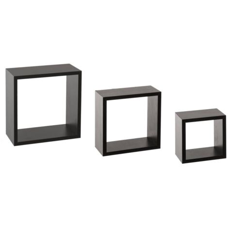 3 pequeños estantes de pared fixy cubo negro  - 5five