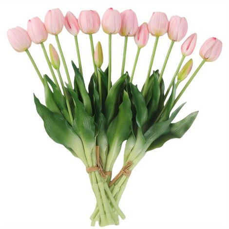 3 pezzi Bouquet di Tulipani Artificiali Real Touch - Perfetto per Matrimoni, Fedi Nuziali, Decorazioni per la Casa e il Giardino  Nessun Vaso Incluso