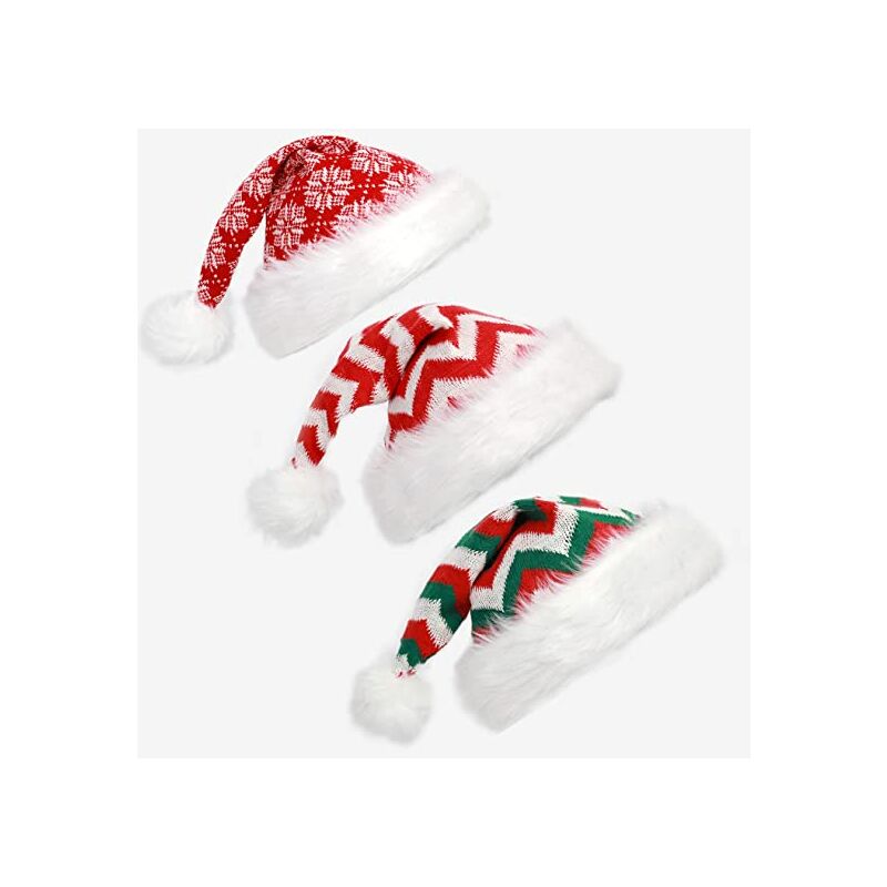 VEYLIN Coprisedie Natalizi 2 Pezzi – Design Cappello Di Babbo Natale Rosso In Flanella (50x60 Cm) - 2