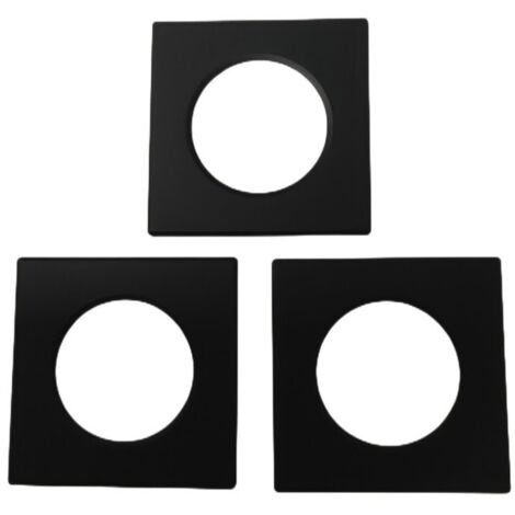 3 Pezzi Coperchi Quadrati Nero Per Faretti Led FP8705W