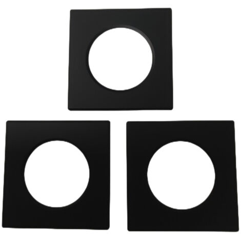 3 Pezzi Coperchi Quadrati Nero Per Faretti Led FP8705W