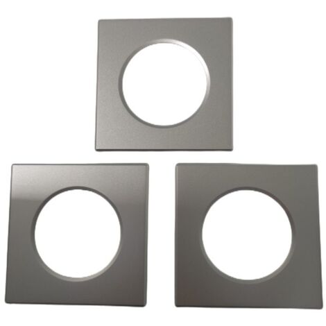 3 Pezzi Coperchi Quadrati Silver Per Faretti Led FP8705W