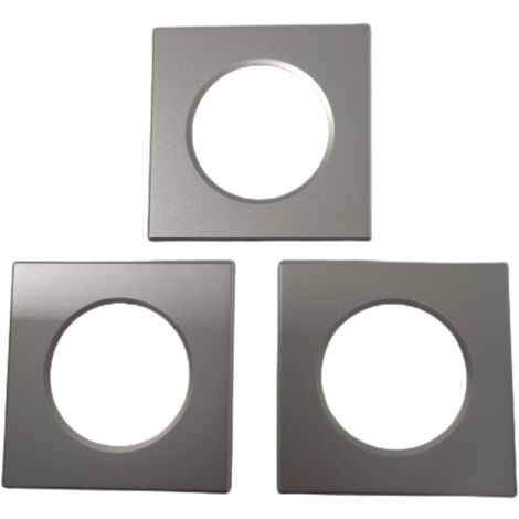 3 Pezzi Coperchi Quadrati Silver Per Faretti Led FP8705W