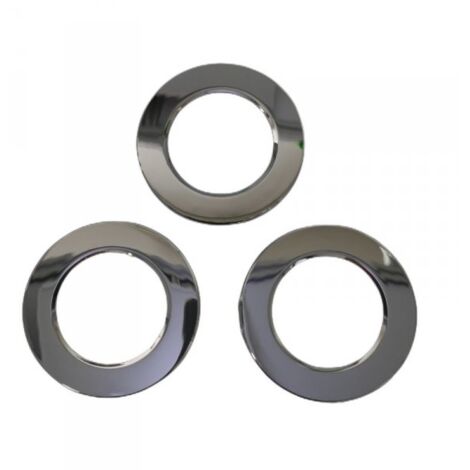 3 Pezzi Coperchi Rotondi Argento Cromato Per Faretti Led FP8705W