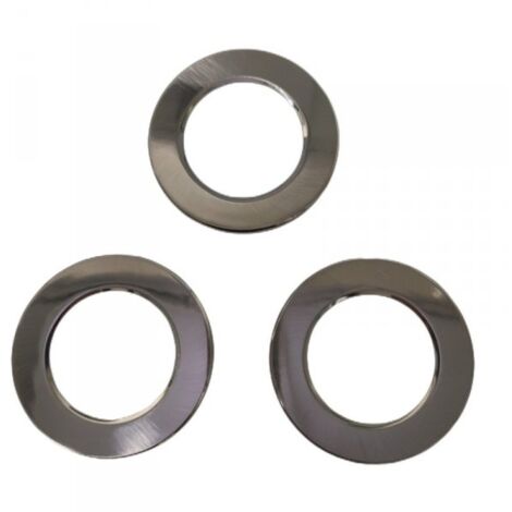 3 Pezzi Coperchi Rotondi Nichel Satinato Per Faretti Led FP8705W