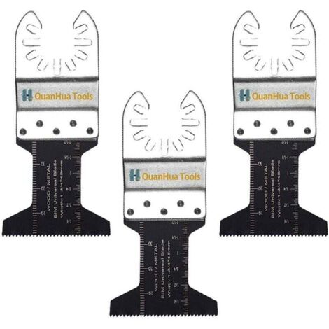3 pezzi di accessori multi-utensile bimetallici in titanio, taglio extra lungo e forte, taglio rapido per legno, metallo