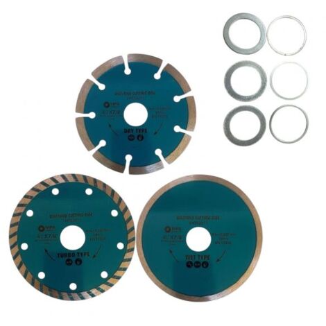 3 Pezzi Disco Diamantato 115mm Taglio per Cemento, Calcestruzzo, Pietra, Mattoni VHT02611