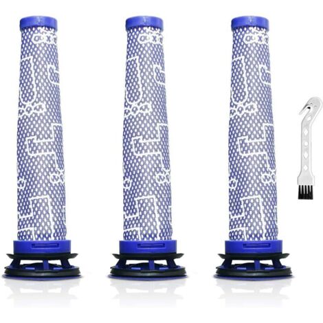 (3 pezzi) Filtri di ricambio per aspirapolvere verticali Dyson V6, V7, V8, DC58, DC59, filtro pre-motore, sostituisce il codice 965661-01. 3 pre-filtri lavabili per aspirapolvere Dyson.