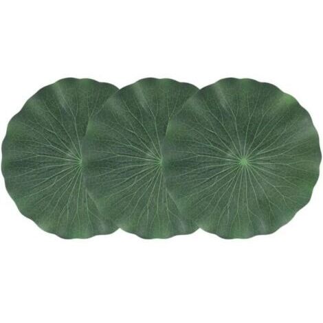 3 pezzi foglie di lotus artificiali, piante acquatiche artificiali, ghirlanda di foglie di lotus, decorazione per stagni artificiali e bacini di acqua, 28 cm