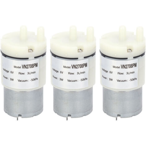 3 pezzi micro diaframma mini pompa acqua aria motore per serbatoio da pesca DC 6V (VN2708pm)