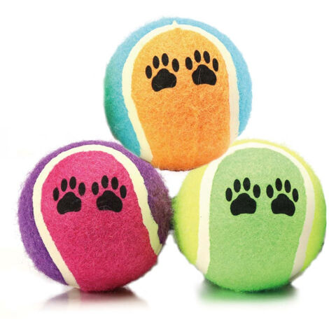 3 Pezzi Palla da Tennis Cane Giocattolo per Cani Animali Domestici
