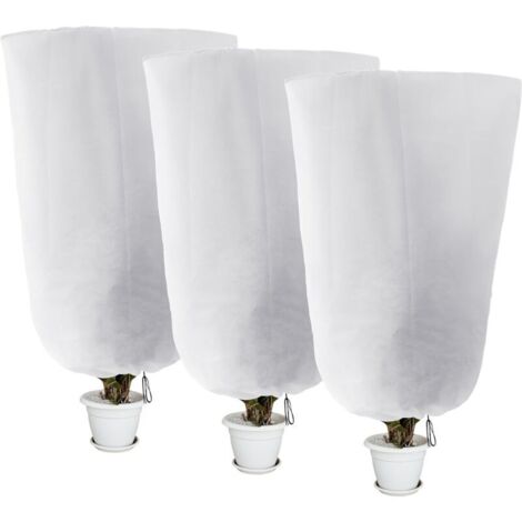 (3 pezzi) Sacchetto per piante invernali da 60 x 80 cm, bianco