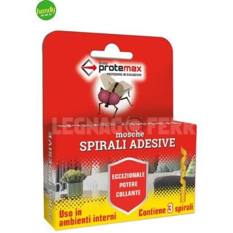 3 Pezzi Spirali Adesive Per Mosche Per Interno Protemax Zapi Azione Rapida