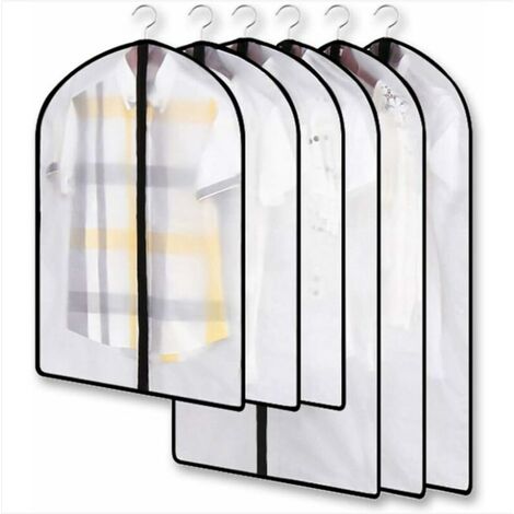 3 Pezzi Trasparente Borsa Porta Abiti Anti Tarma Borsa Porta Abiti Anti Tarma Set Copri Abiti Antipolvere Ideale per Armadio Proteggi i Tuoi Vestiti Camicie e Abiti 100 cm60 cm