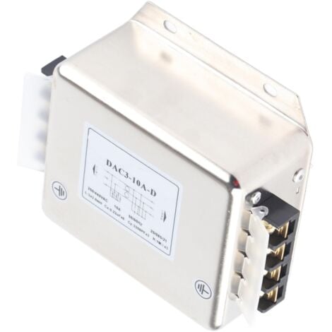 ZOTERNEN 3-Phasen-Filter, Einfach zu Installierender AC250/440V-Vielseitiger Netzfilter für Sicherheitsüberwachungssysteme (10 A)