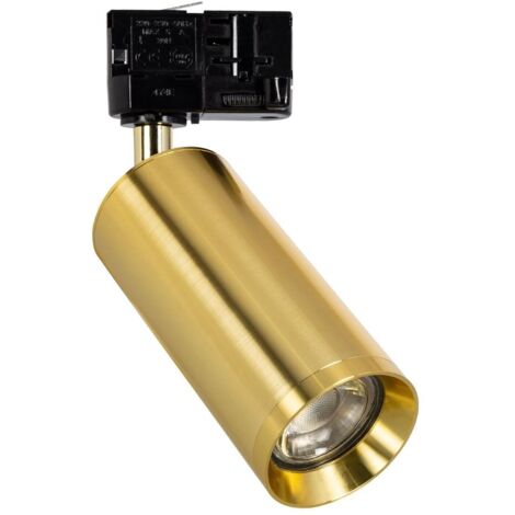 3-Phasenstromschiene Strahler Quartz für GU10 Glühbirne Gold