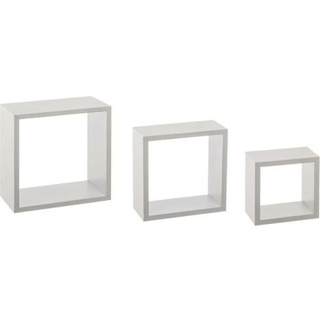 5FIVE SIMPLY SMART 3 piccole mensole a muro fixy cubo bianco - 5five