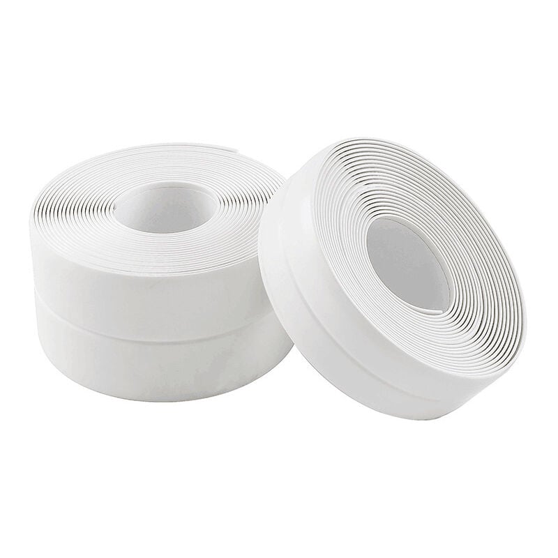 Kueatily - 3 pièces de ruban adhésif imperméable et anti-moisissure pour cuisine et salle de bain, bande d'étanchéité pour coutures de cuisine,