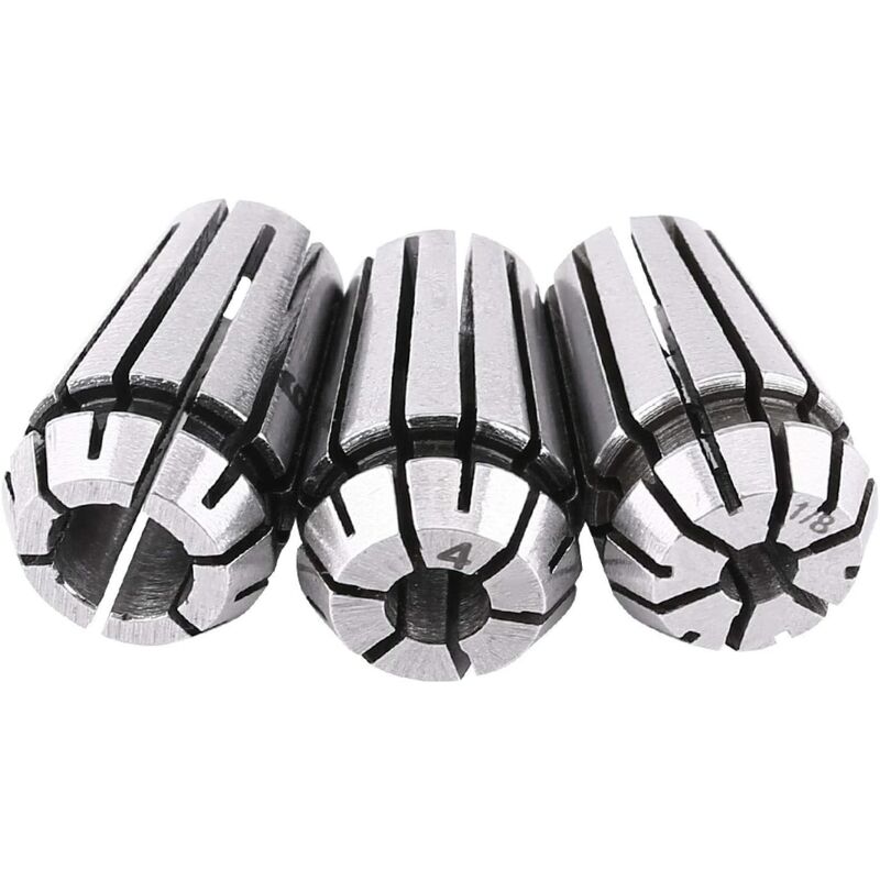 3 pièces Ensemble de Pinces,ER11 cnc outil de support de tour de fraisage de pince 1/8 pouce (3.175mm) 4mm 6mm Spring Collet Workholding Gravure
