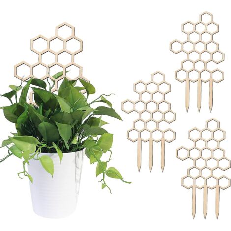3 Pices Nid Treillis De Jardin Pour Plantes, Tuteur Plante Grimpante De Bois, Utiliss Pour Les Mini Vignes, Les Feuilles Et Les Supports En Treill