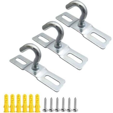 3 Pièce Crochet de Plafond 68mm Plafonnier Plaque de Base Plafonnier Lustre Crochet Visse Mount Heavy Duty Fer Galvanisé pour Européenne Lampe