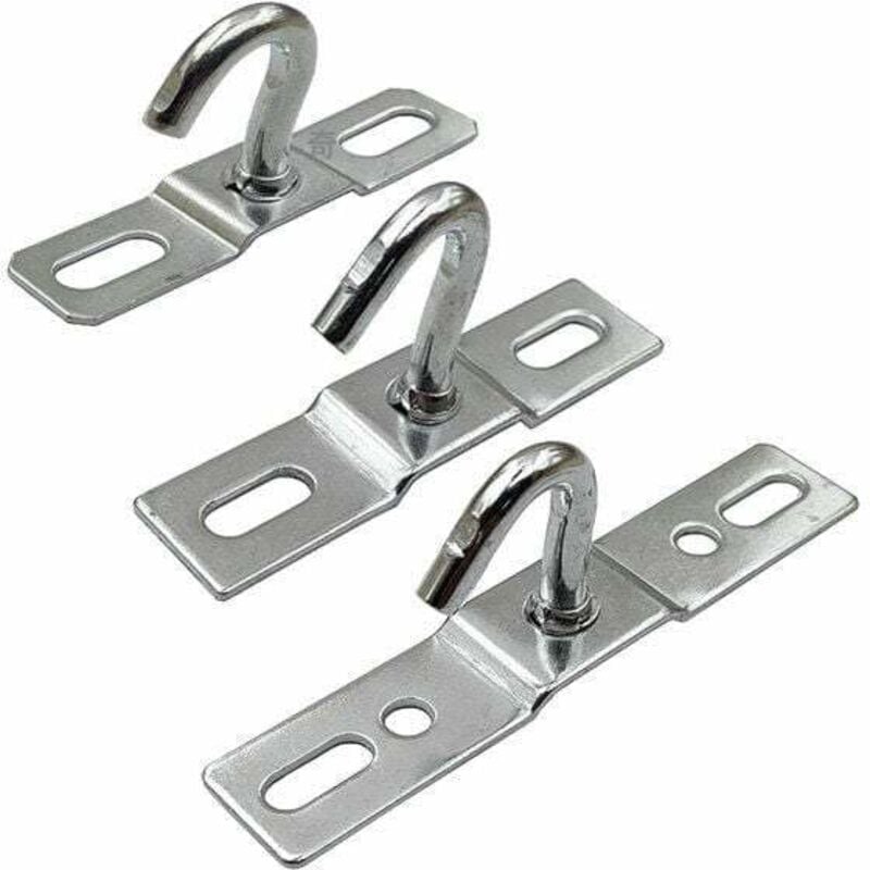 Alovez - 3 Pièce] Crochet de Plafond 70mm Plafonnier Plaque de Base Plafonnier Lustre Crochet Visse Mount Heavy Duty Fer Galvanisé pour Européenne