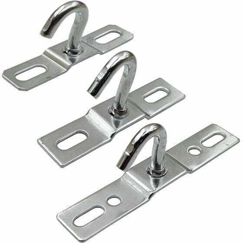 Alovez - 3 Pièce] Crochet de Plafond 70mm Plafonnier Plaque de Base Plafonnier Lustre Crochet Visse Mount Heavy Duty Fer Galvanisé pour Européenne