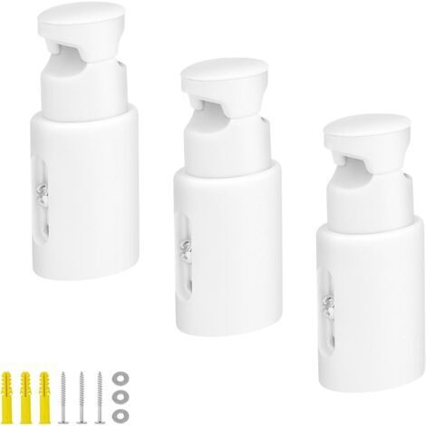 3 Pièce Fixations pour Radiateur Sèche Serviette, Support de Fixation pour Radiateur, pour Radiateurs de Salle de Bains Droits ou Courbés