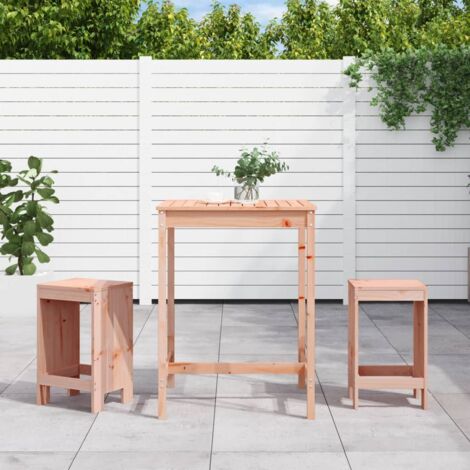 3 Piece Garden Bar Set Solid Wood Douglas vidaXL
