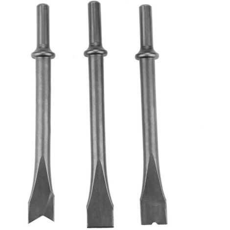 3-Piece Pneumatic Chisel and Hammer Drill Bit Set, Extra Long