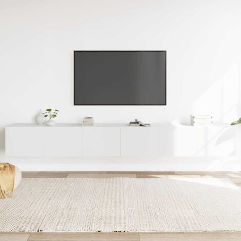 3 Piece TV Cabinet Set White Engineered Wood vidaXL