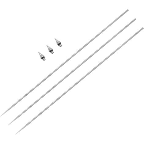 3 Pièces 0.4mm Buse Aérographe Aiguilles de Rechange pour Pistolet à Peinture