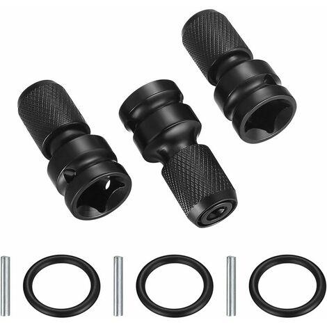3 Pieces 1/2" Square to 1/4" Hex Socket Adapters, Quick Release Chuck Converter Hex Ratchet Socket Wrench for Impact Ratchet Wrench and Screwdriver Bit Holder