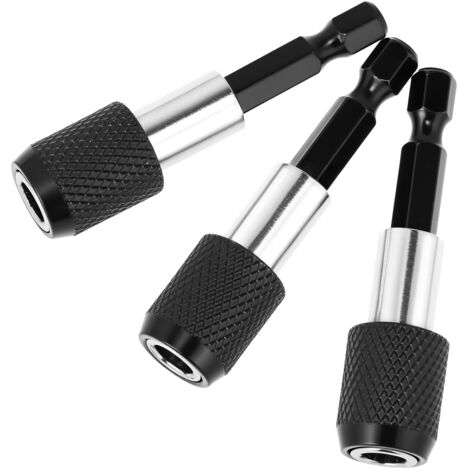 3 pièces 1/4 pouce 60 mm tige hexagonale porte-embout magnétique pour vis, écrous, perceuse, tournevis, jeu de forets et tournevis portatif