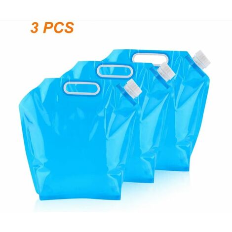 3 Pièces 10L Bidons Eau Pliables avec Robinet,Réservoir Pliant d'eau Potable Réutilisables,pour Le Sport,Camping,Randonnée,Pique-niques,Barbecues,Activités en Plein Air