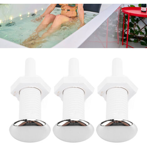 3 Pièces 30mm Buse Droite pour Baignoire Spa Accessoires de Bain Bulles Jet de Massage Baignoire Accessoires-AUTRES